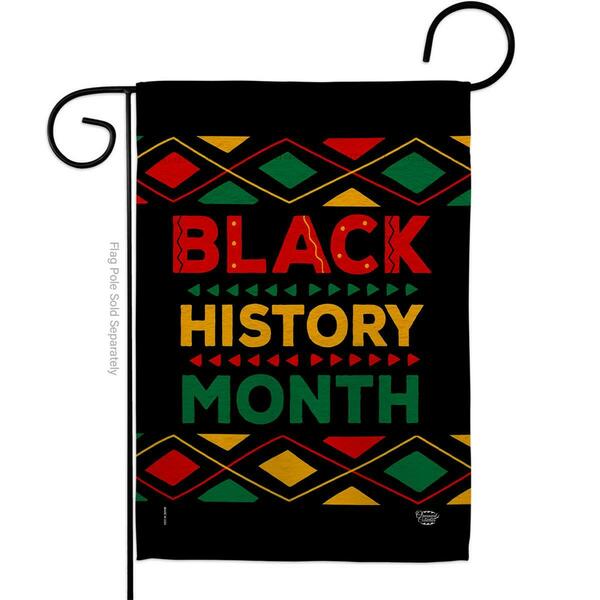 Ornament Collection 13 x 18.5 in. Black History Month Garden Flag with Support Cause Double-Sided  Vertical Flags OR583676